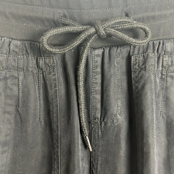 Quince Women's Black Vintage Wash Tencel Utility Jogger Pants High Rise Soft S - Picture 4 of 10